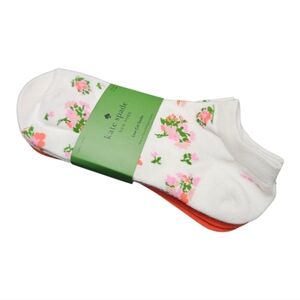 kate spade coral Low Cut socks - Floral & coral 3pk